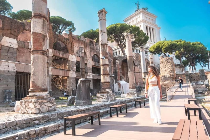 Colosseum, Roman Forum & Palatine Hill Entry and Audioguide - Walking Through the Roman Forum