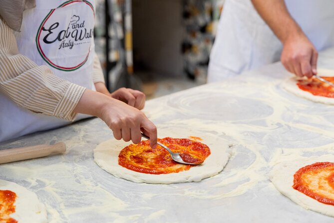 Cooking Class in the Heart of Rome: Pizza and Tiramisu Making - Making pizza with four choices