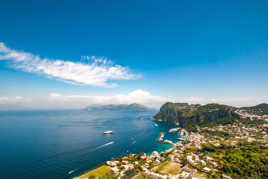 From Rome: Capri Guided Day Trip with Blue Grotto - The ferry from Naples to Marina Grande