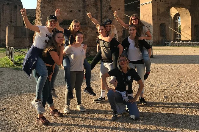 German Kolosseum und Forum Romanum - Meeting at Ludus Magnus near the Colosseum