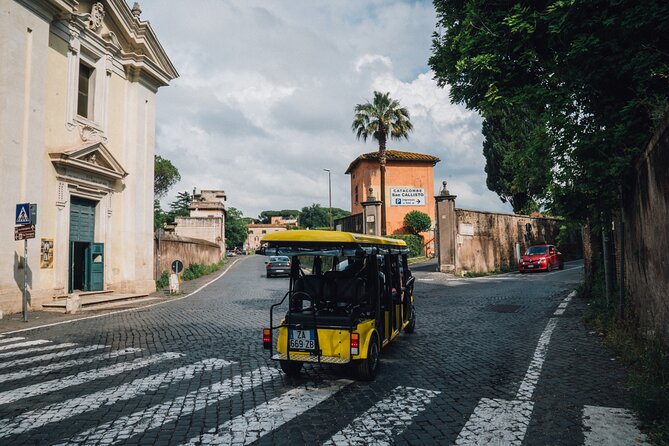 Golf Cart Driving Tour in Rome: 2.5 hrs Catacombs & Appian Way - The Appian Way and its ancient paving stones