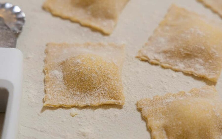 Rome: 3-in-1 Fettuccine, Ravioli, and Tiramisu Cooking Class - Eating the food you made