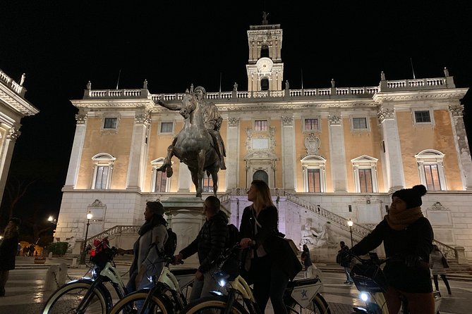 Rome by Night E-Bike Tour with Pizza Option - Castel Sant’Angelo after sunset