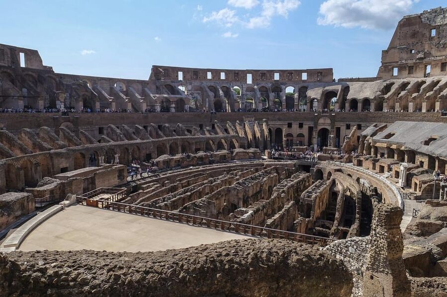 Rome: Colosseum with Access to Arena Floor and Ancient Rome - Entering the Colosseum through the Arena