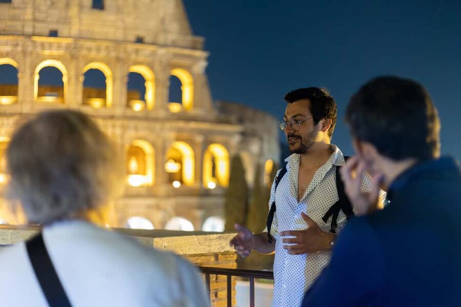 Rome: E-Bike Night Tour with Food and Wine Tasting - Capitoline Hill and the Roman Forum panorama