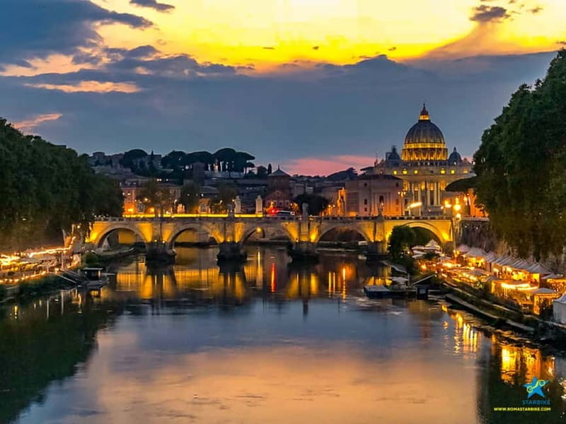 Rome: E-Bike Sunset Tour with Pizza Option - Castel Sant’Angelo Gives You a Sunset View