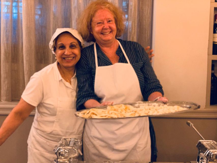 Rome: Fresh Pasta and Tiramisu Making Class with Fine Wine - From work station to shared Roman meal