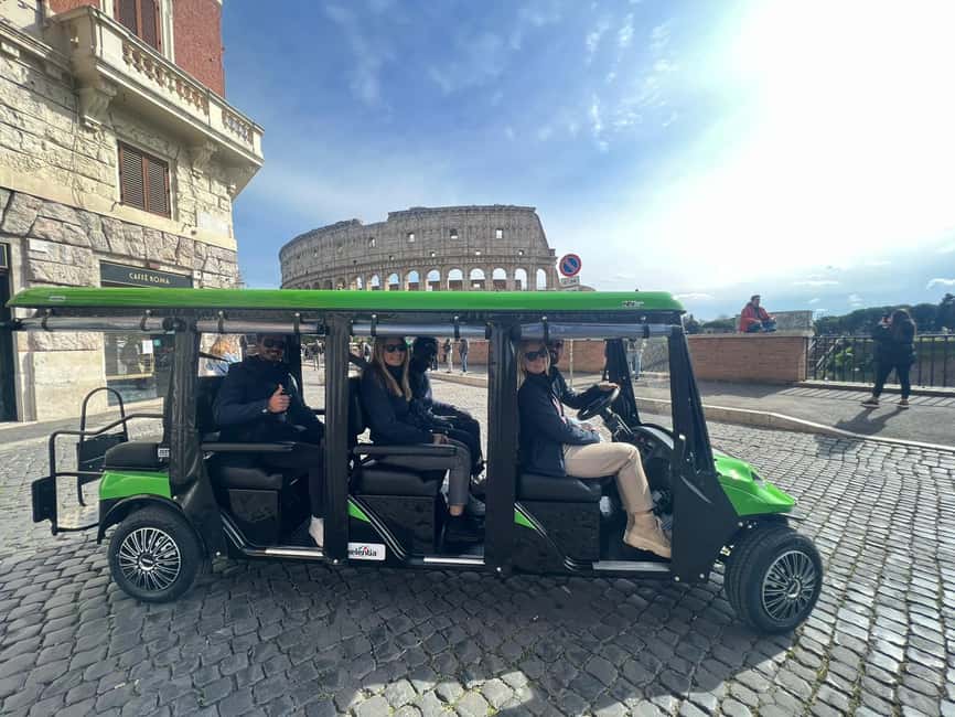 Rome: Golf Cart Tour with Artisanal Gelato Tasting - Comfort, access, and practical limits