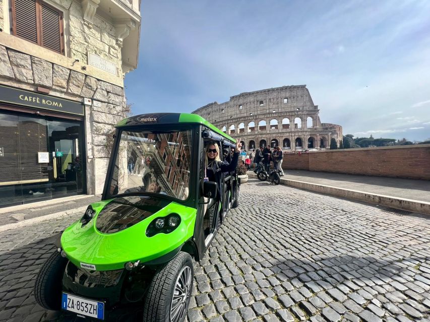Rome: Golf Cart Tour with Artisanal Gelato Tasting - Meeting near the Colosseum
