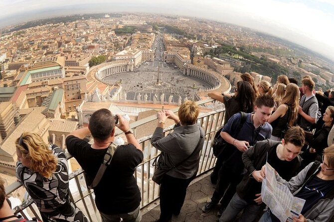 Rome: Guided Tour of St. Peter's Dome Climb, Basilica & Vatacombs - Taking in Rome from the dome