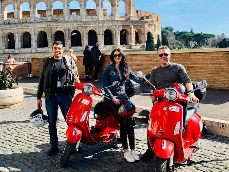 Rome: Guided Vespa Tour with Self-Drive or as a Passenger - The Colosseum sets the Roman stage