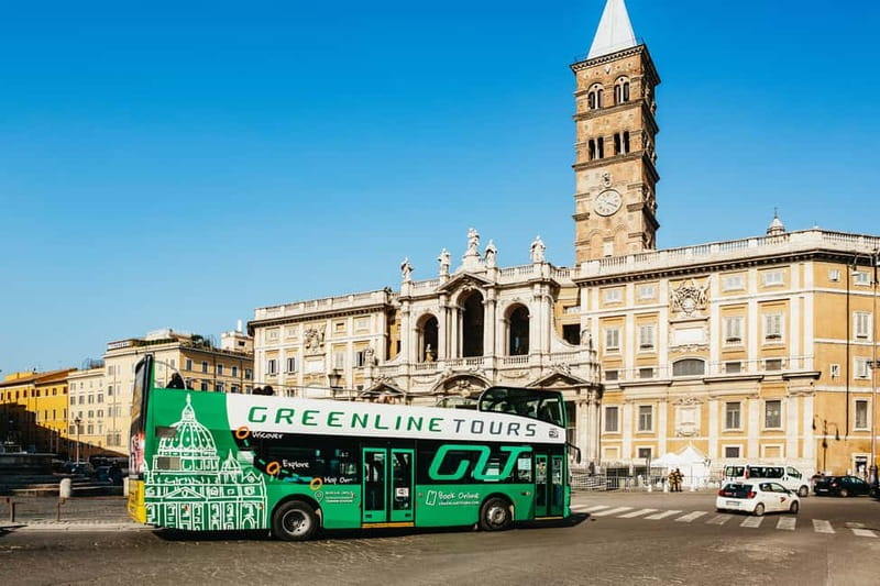 Rome:Hop-On Hop-Off Panoramic Open Bus Ticket 3 Circuits x 1 - Piazza Venezia, Via del Corso, and the Baroque center
