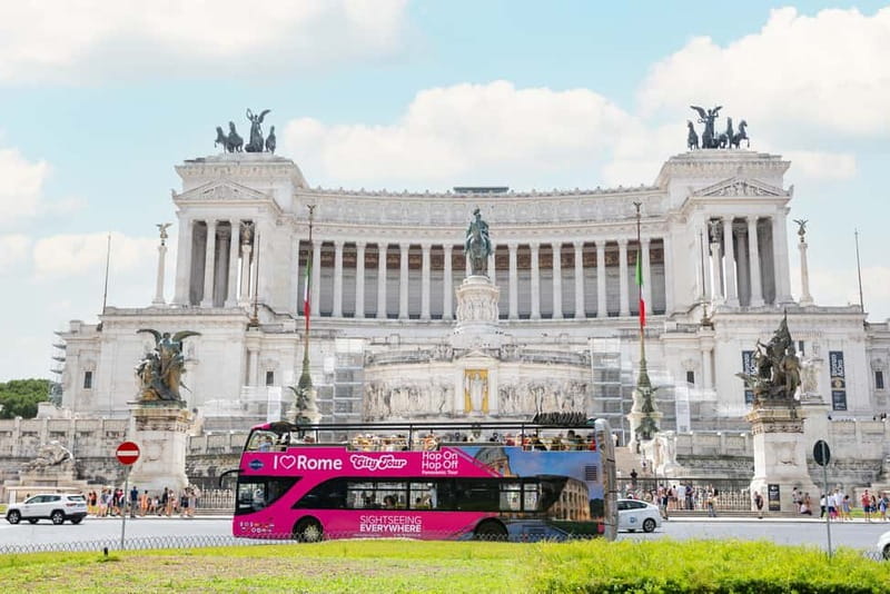 Rome: Hop-on Hop-off Sightseeing Bus Tour with Audioguide - My First Look at Rome from the Pink Bus