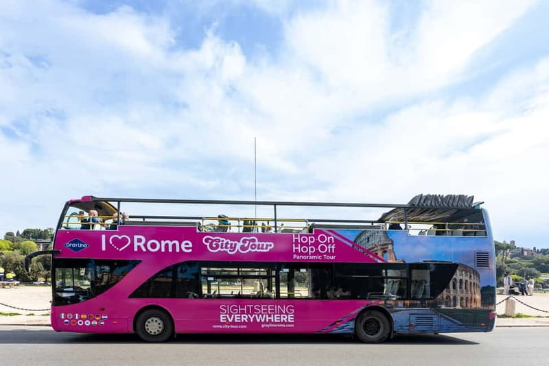 Rome: Hop-on Hop-off Sightseeing Bus Tour with Audioguide - Piazza Venezia and the Roman Forum View