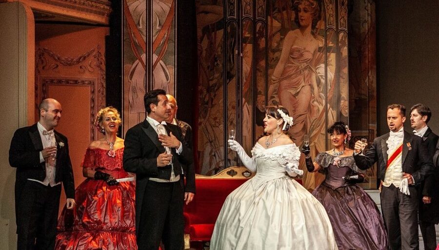 Rome: La Traviata at St. Paul's Within the Walls - The orchestra and the first act
