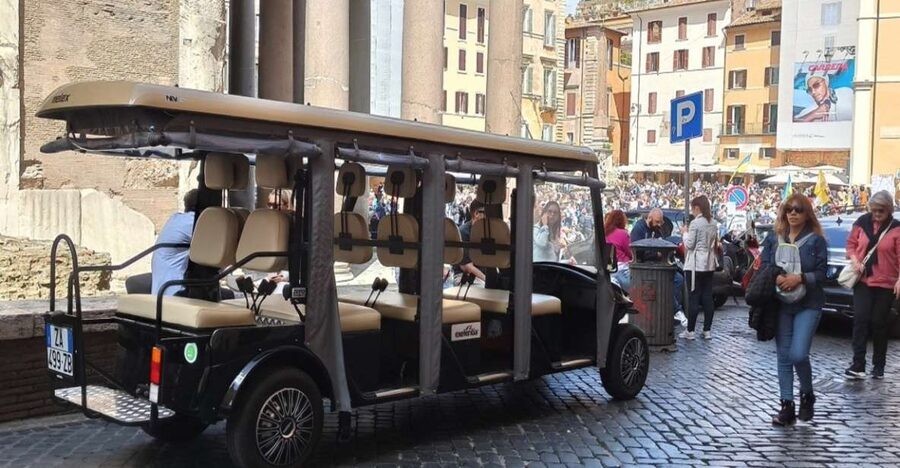 Rome: Night Tour of the City by Golf Cart (Private option) - Circus Maximus and the Palatine Hill at dusk