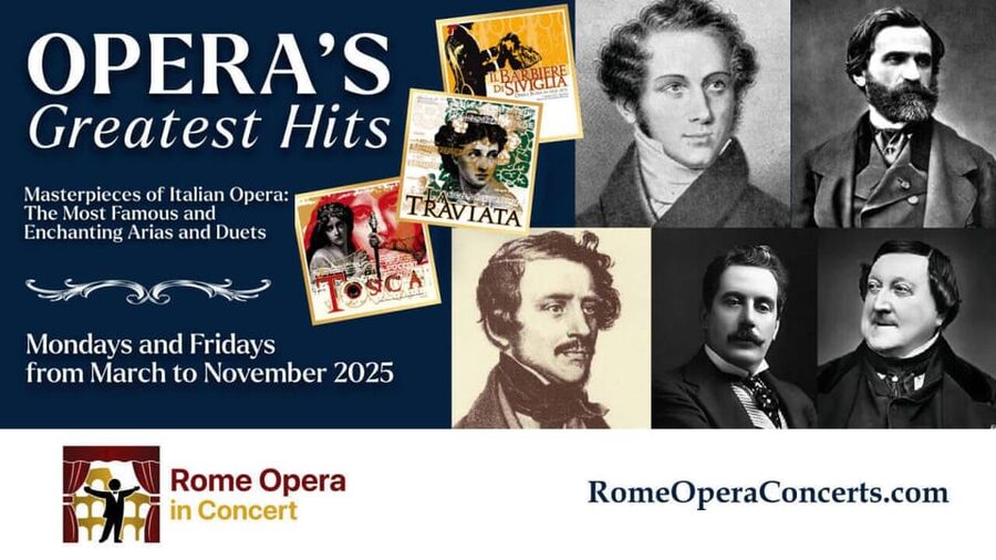 Rome: "Opera's Greatest Hits" Opera Concert with Aperitif - The 75-minute program of famous arias