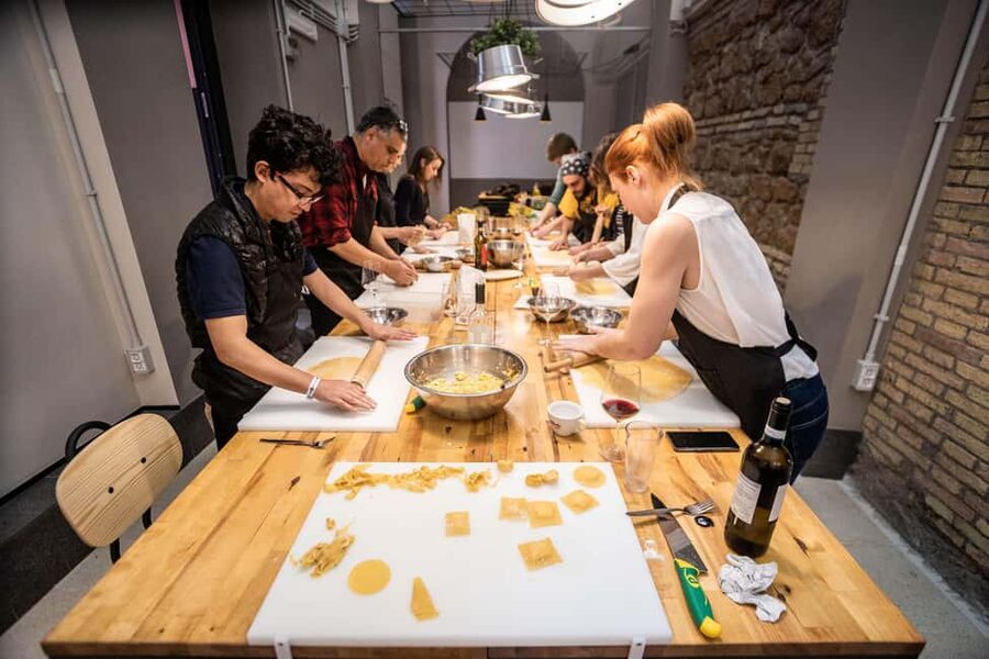 Rome: Pasta Cooking Class with Market Visit and Wine - From Via Palestro to Nomentano Market