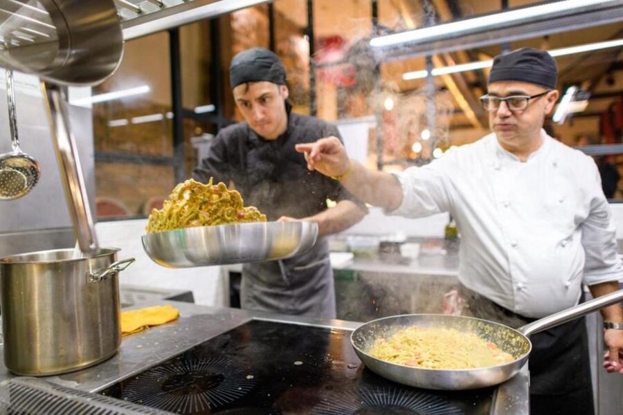 Rome: Roman Master Chef Cooking Class with Wine - Eating what you made in the restaurant