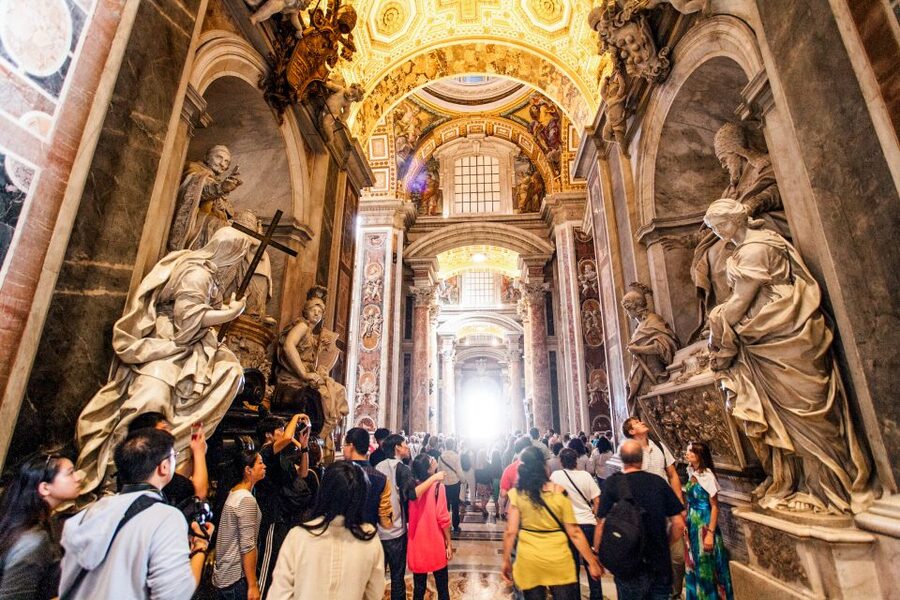 Rome: St. Peter's Basilica & Dome Entry Ticket & Audio Tour - Using the audio guide inside the dome