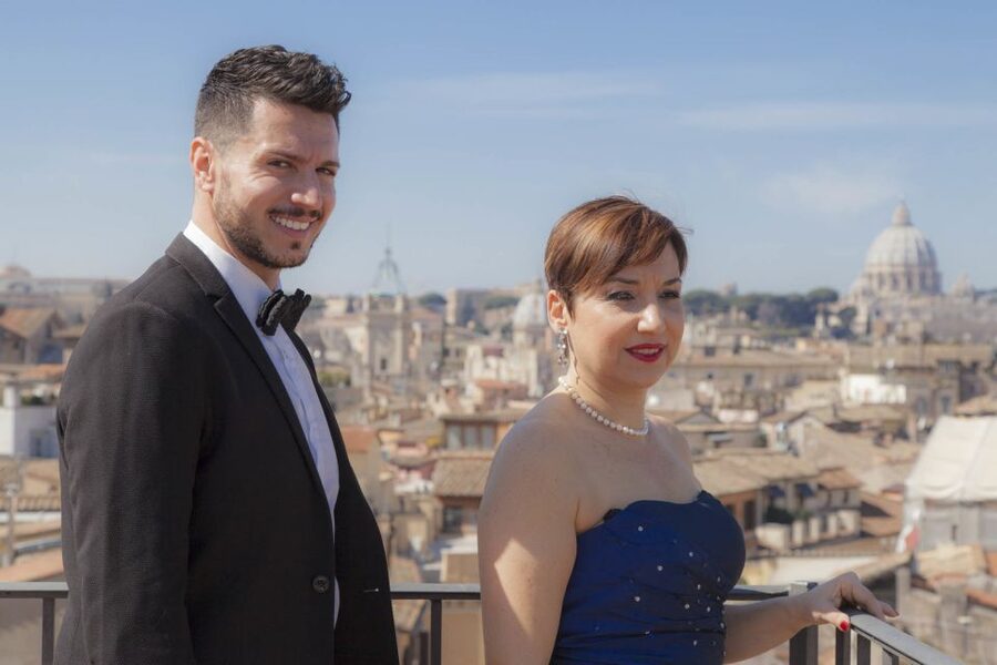 Rome: Terrazza Borromini Open-Air Opera with Aperitif - The La Grande Bellezza rooftop at about 7:00 PM