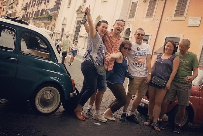 The ORIGINAL Fiat 500 Tour of Rome's 7 Hidden Gems - Trastevere from a tiny car