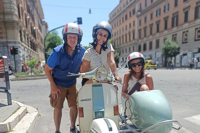 Vespa Sidecar Tour By Night with Pickup - Piazza Venezia and the Vittoriano Monument